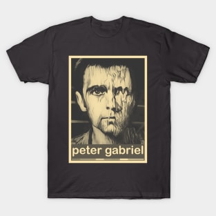 peter gabriel - brown cream  retro shirt T-Shirt